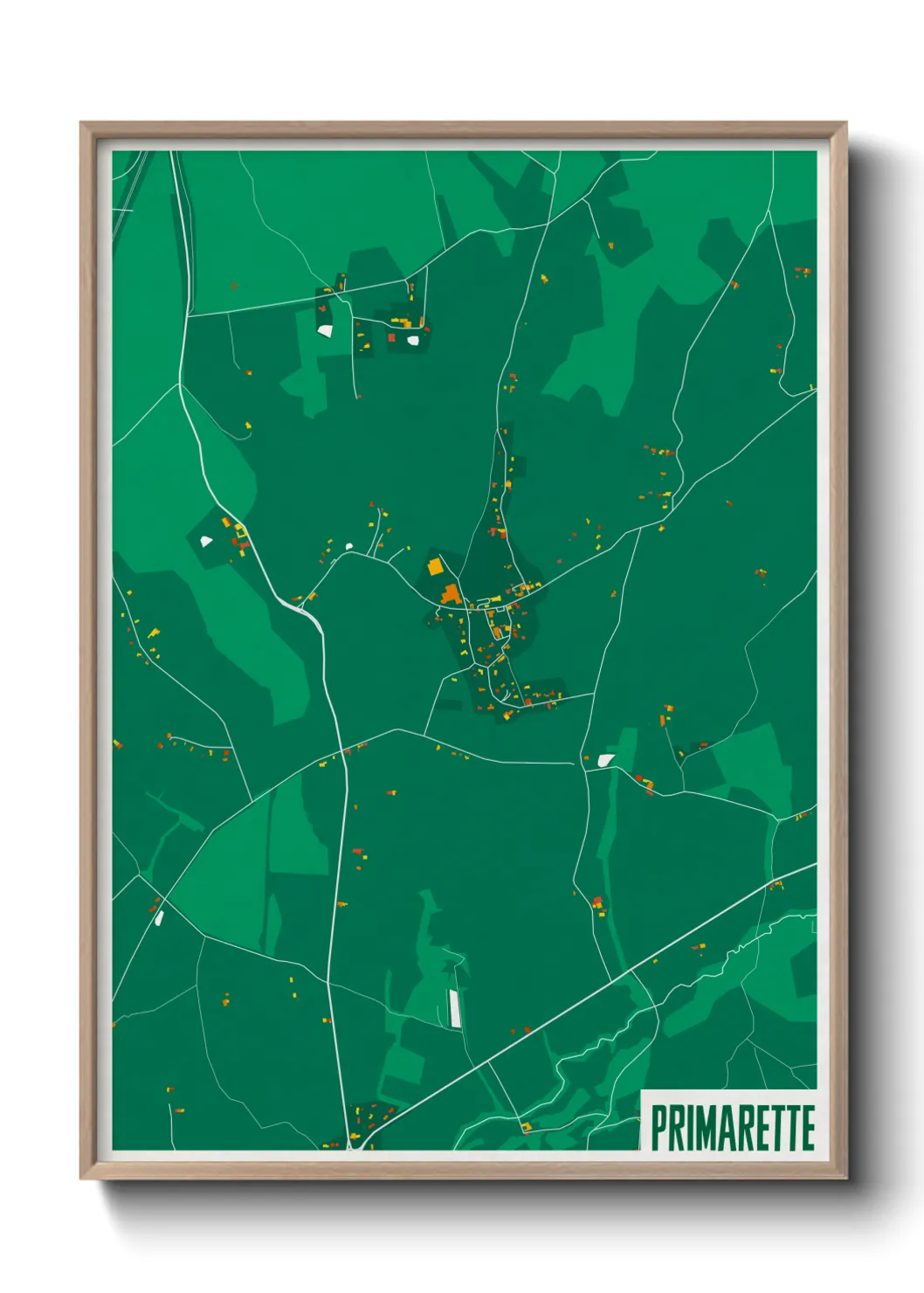 Une affiche de carte sur Primarette