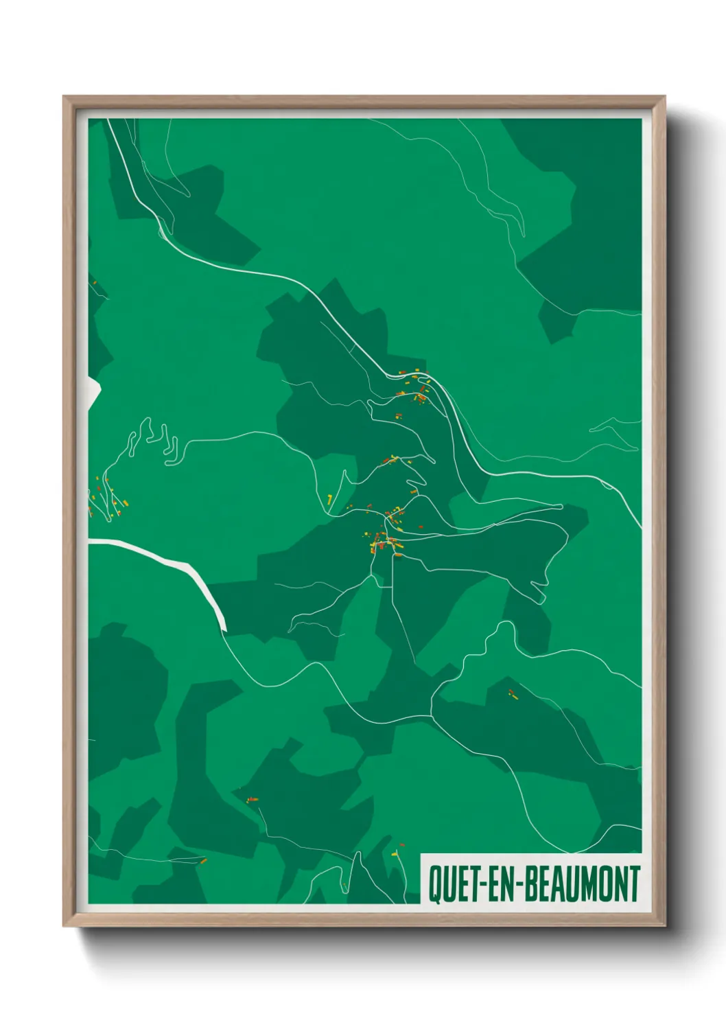 Une affiche de carte sur Quet-en-Beaumont