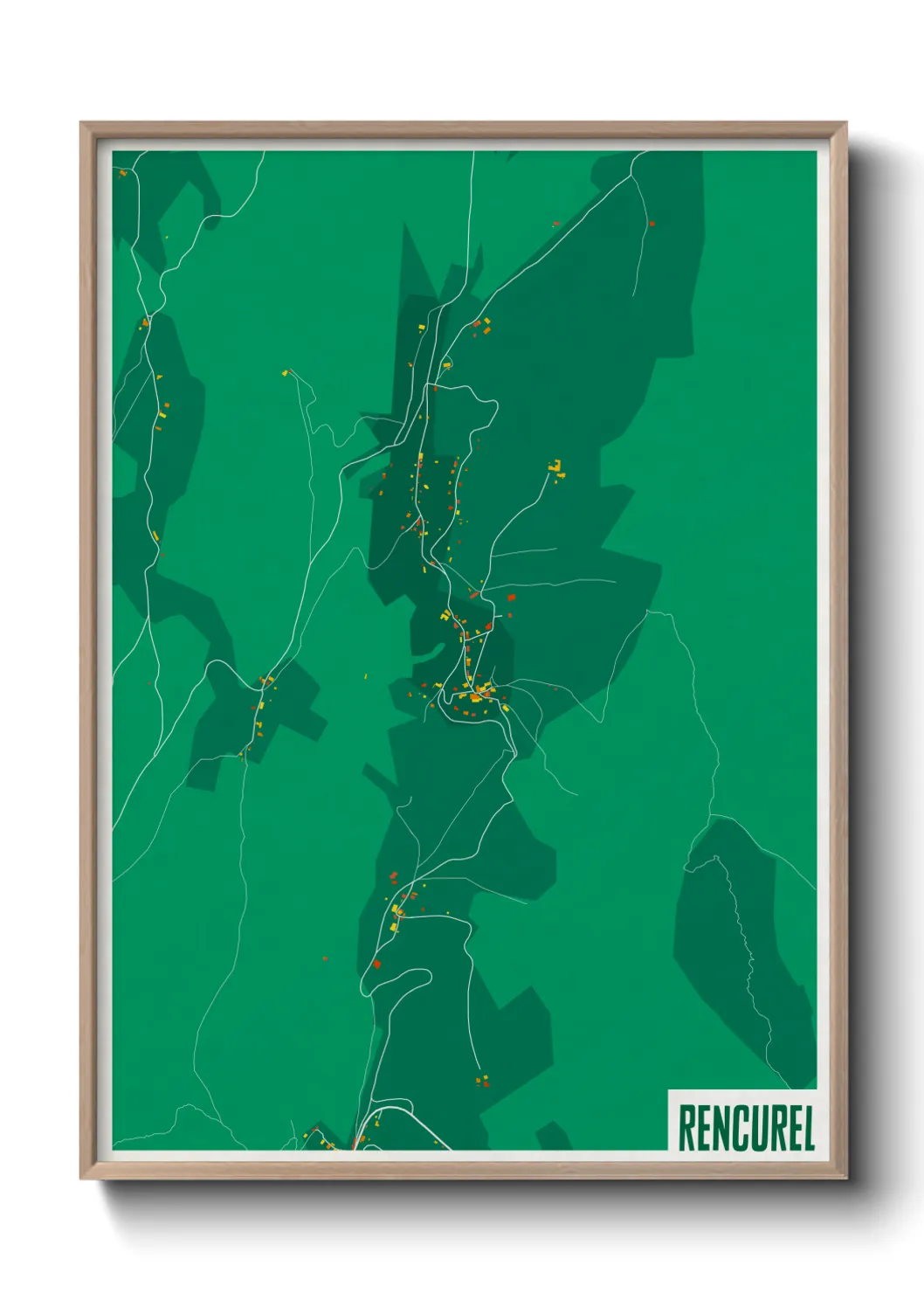 Une affiche de carte sur Rencurel