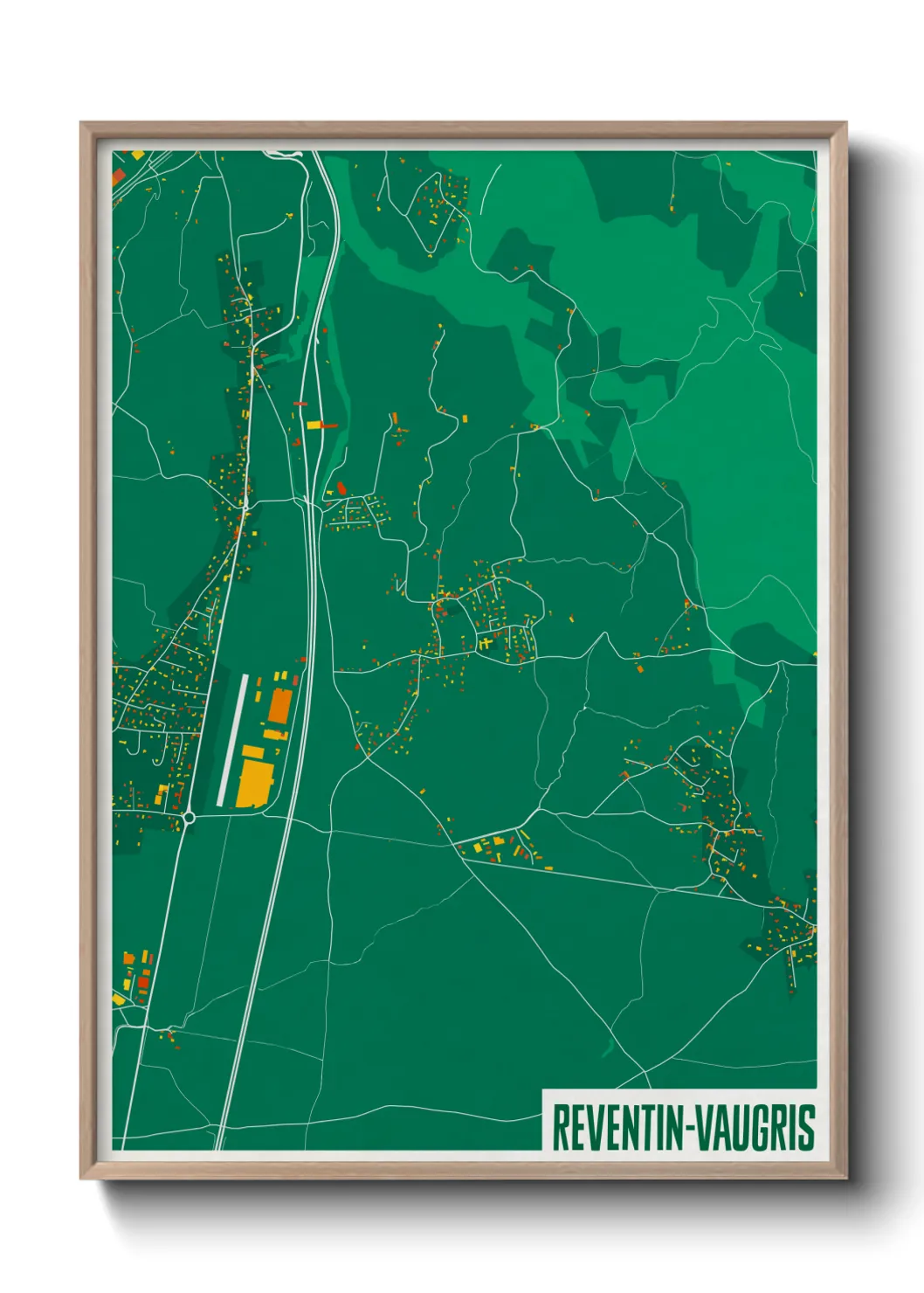 Un poster carteReventin-Vaugris