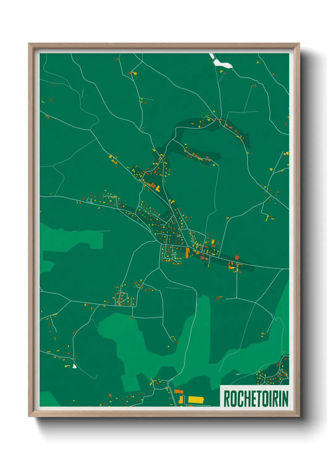 Une affiche de carte sur Rochetoirin