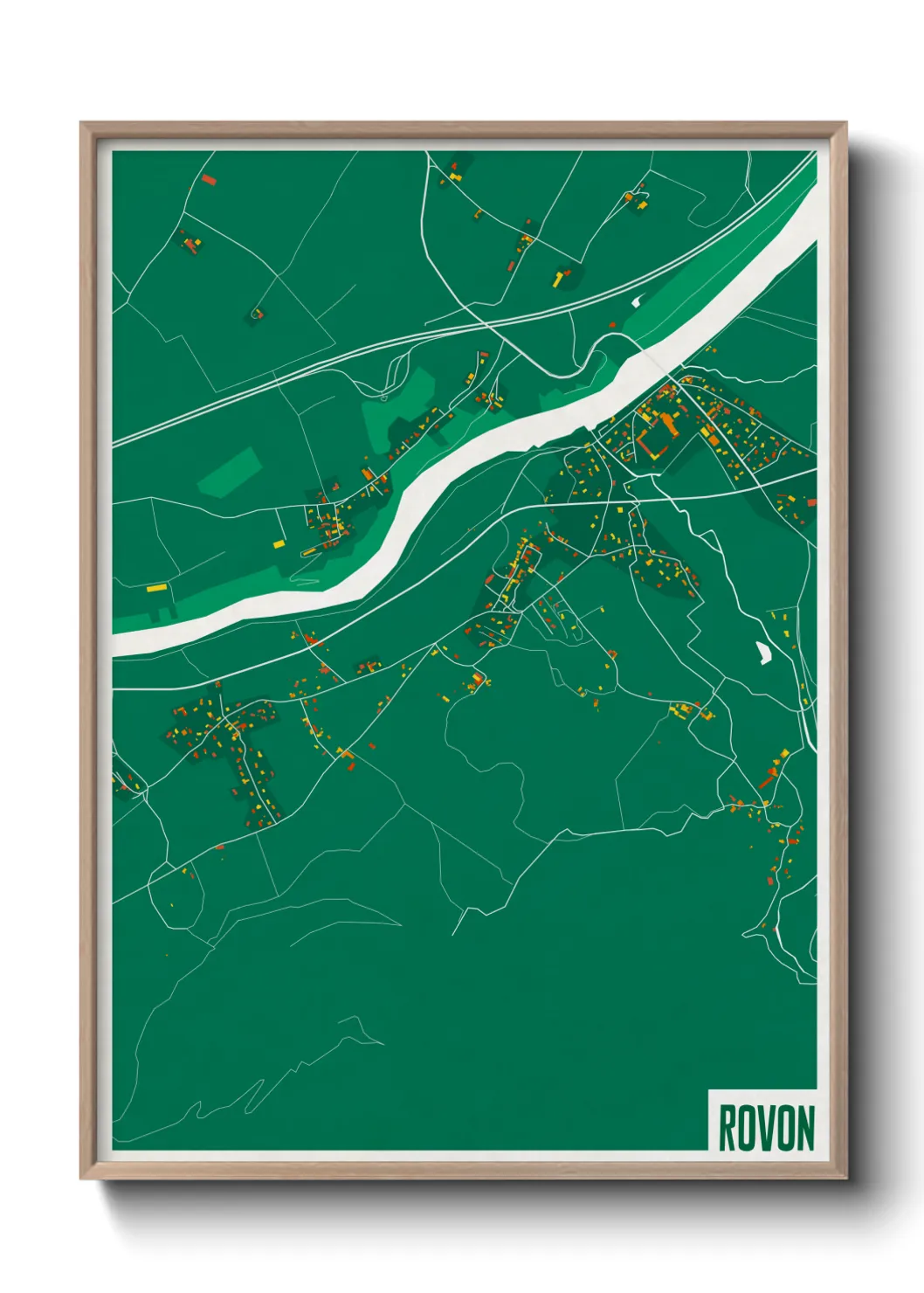 Une affiche de carte sur Rovon