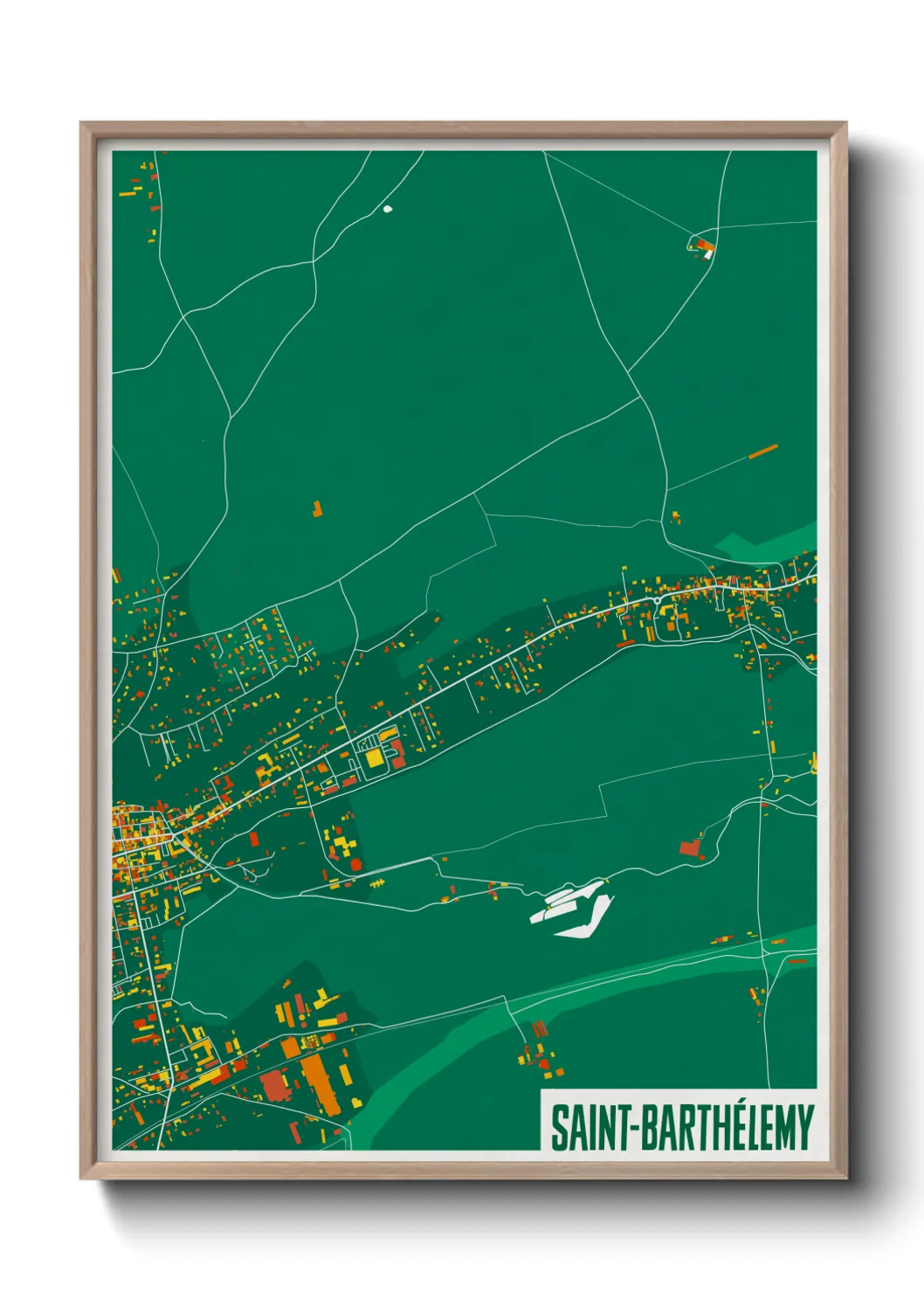 Une affiche de carte sur Saint-Barthélemy