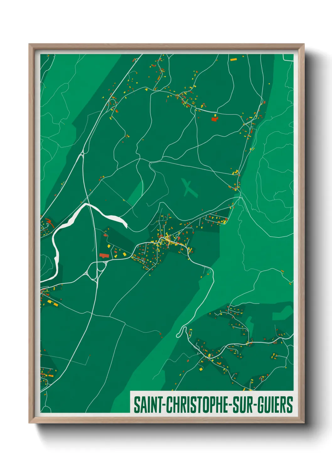 Une affiche de carte sur Saint-Christophe-sur-Guiers