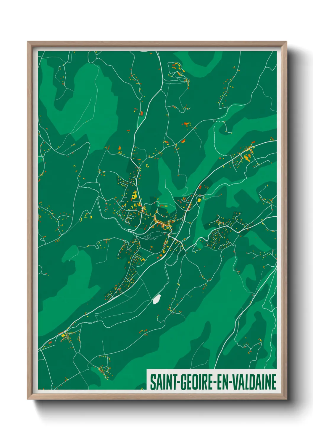 Un poster carteSaint-Geoire-en-Valdaine