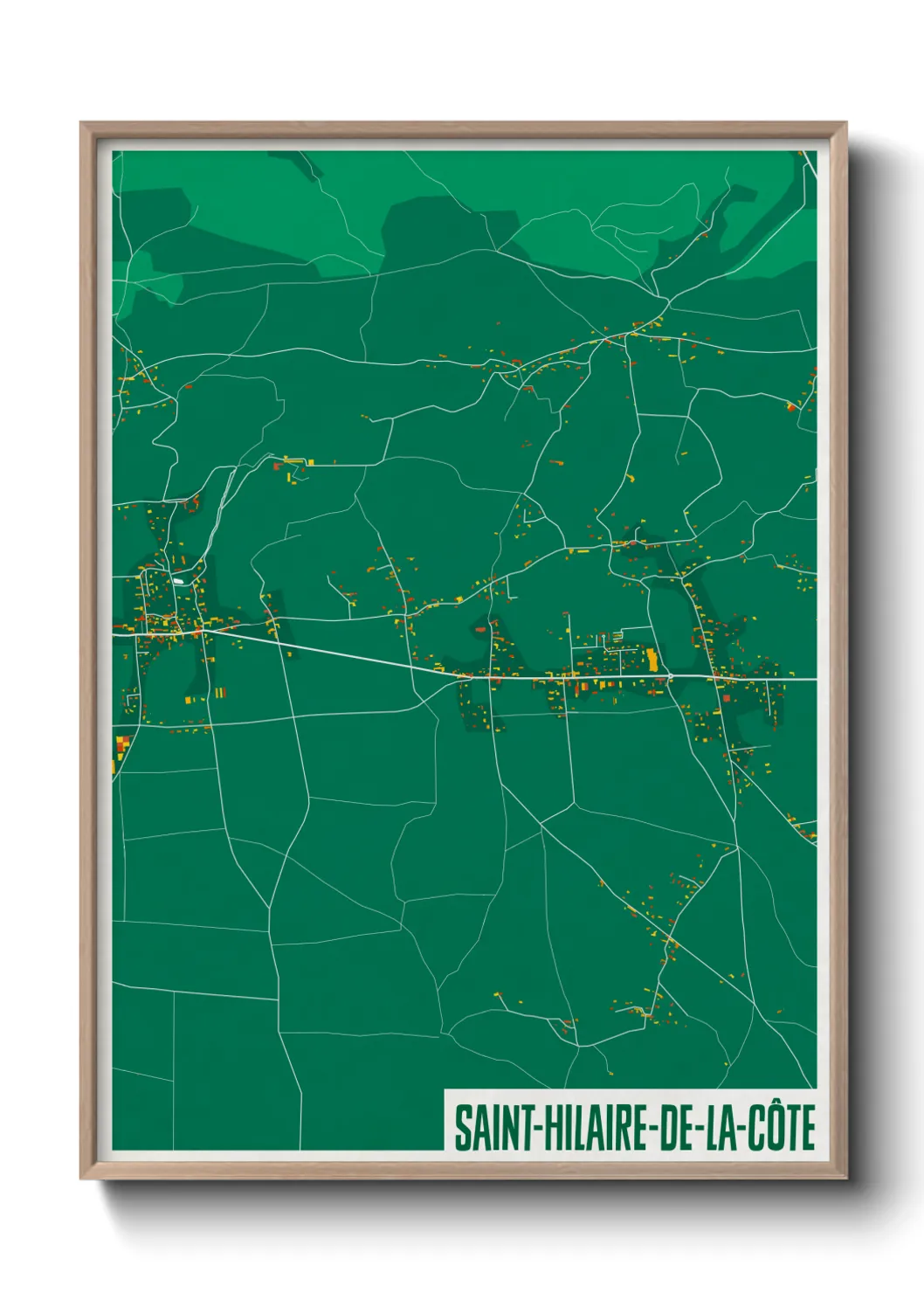 Une affiche de carte sur Saint-Hilaire-de-la-Côte