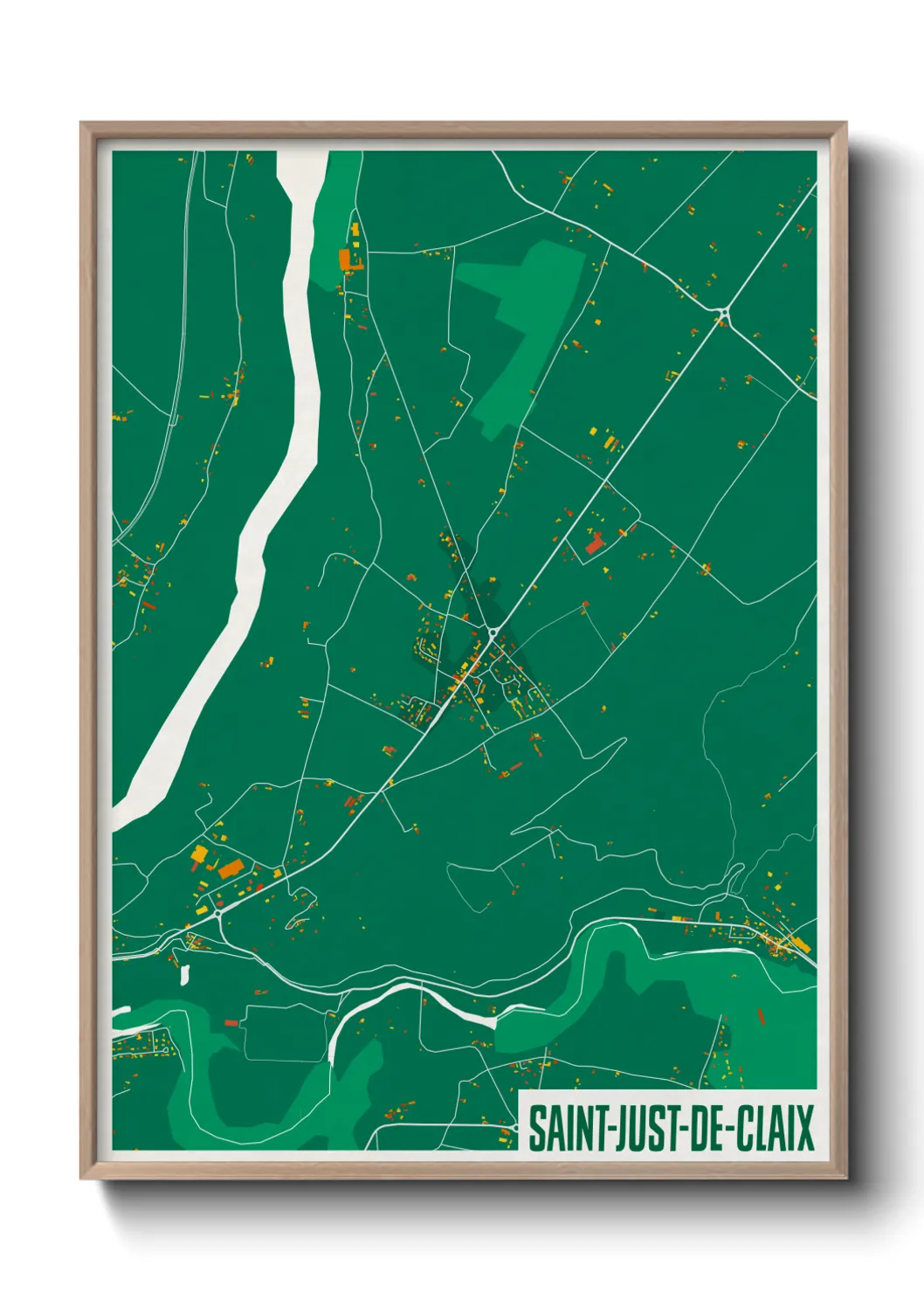 Une affiche de carte sur Saint-Just-de-Claix