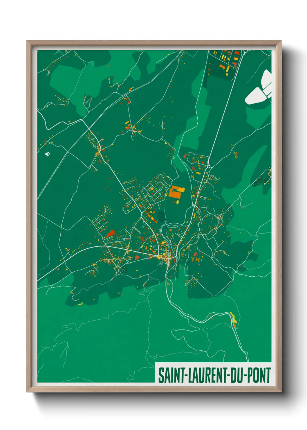 Un poster carteSaint-Laurent-du-Pont