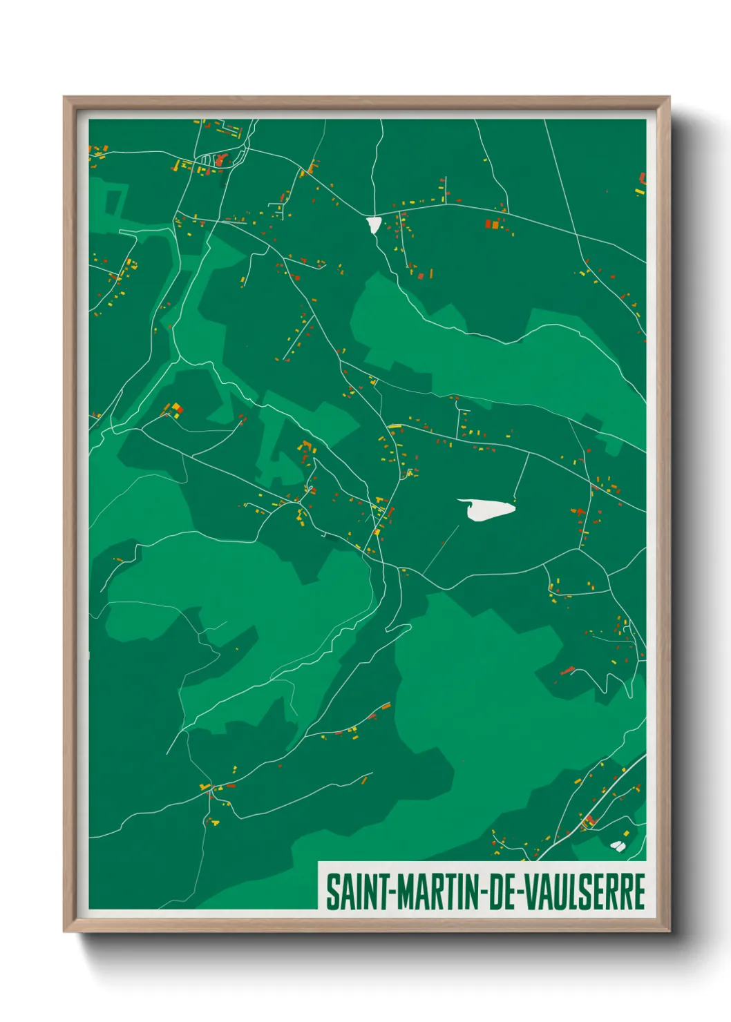 Une affiche de carte sur Saint-Martin-de-Vaulserre
