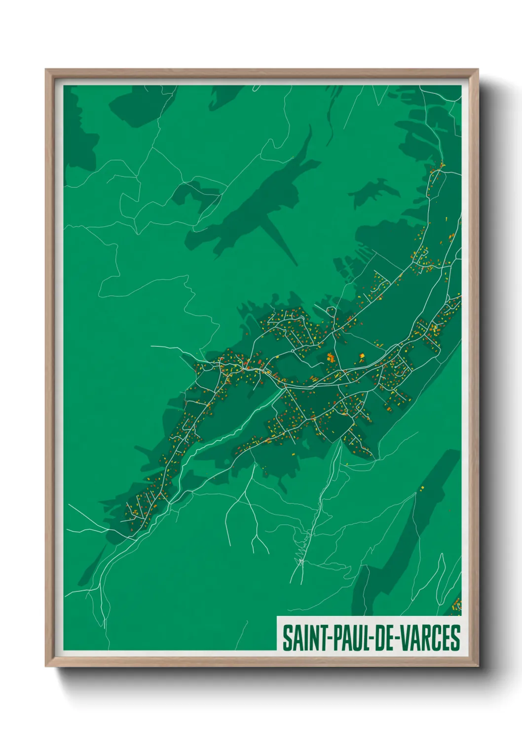 Une affiche de carte sur Saint-Paul-de-Varces