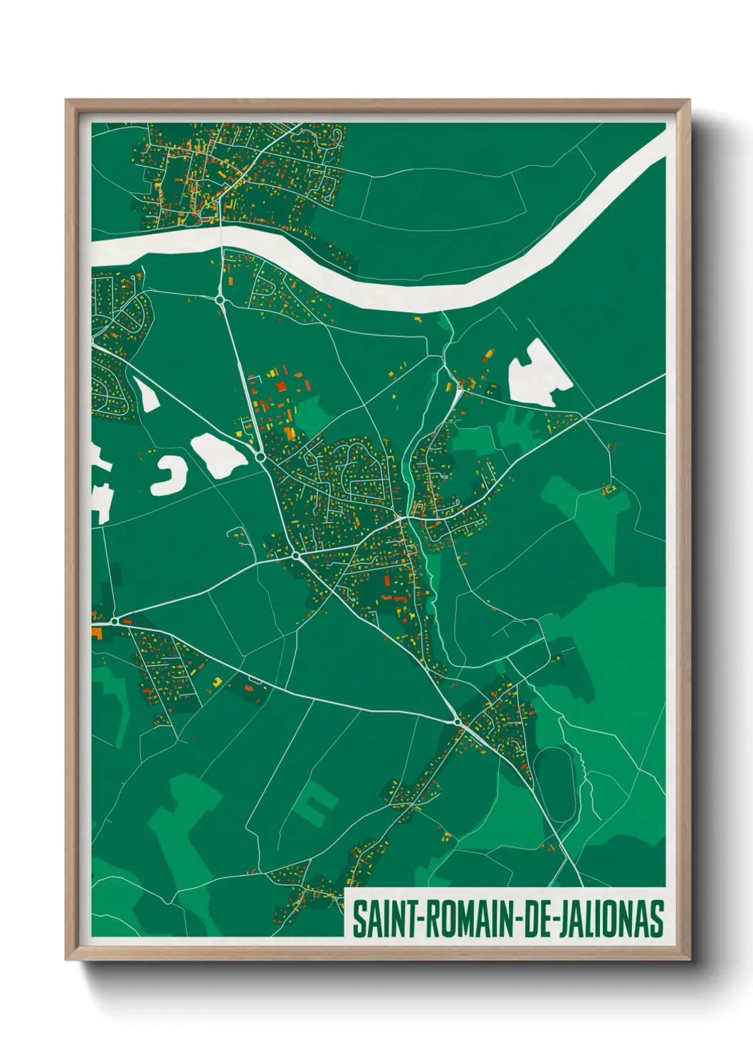 Un poster carteSaint-Romain-de-Jalionas