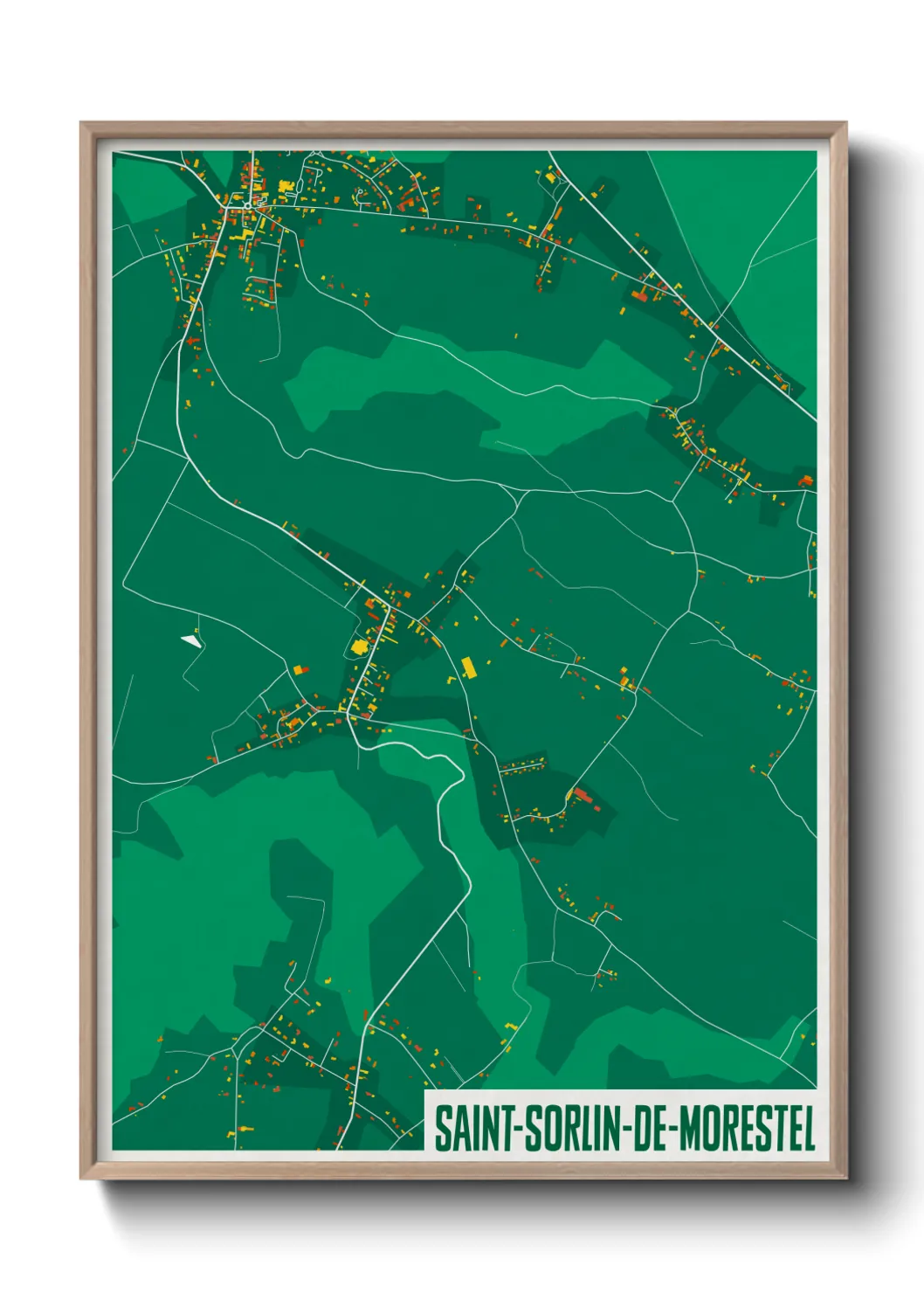 Une affiche de carte sur Saint-Sorlin-de-Morestel