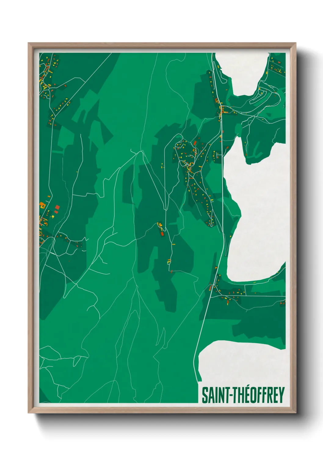 Une affiche de carte sur Saint-Théoffrey