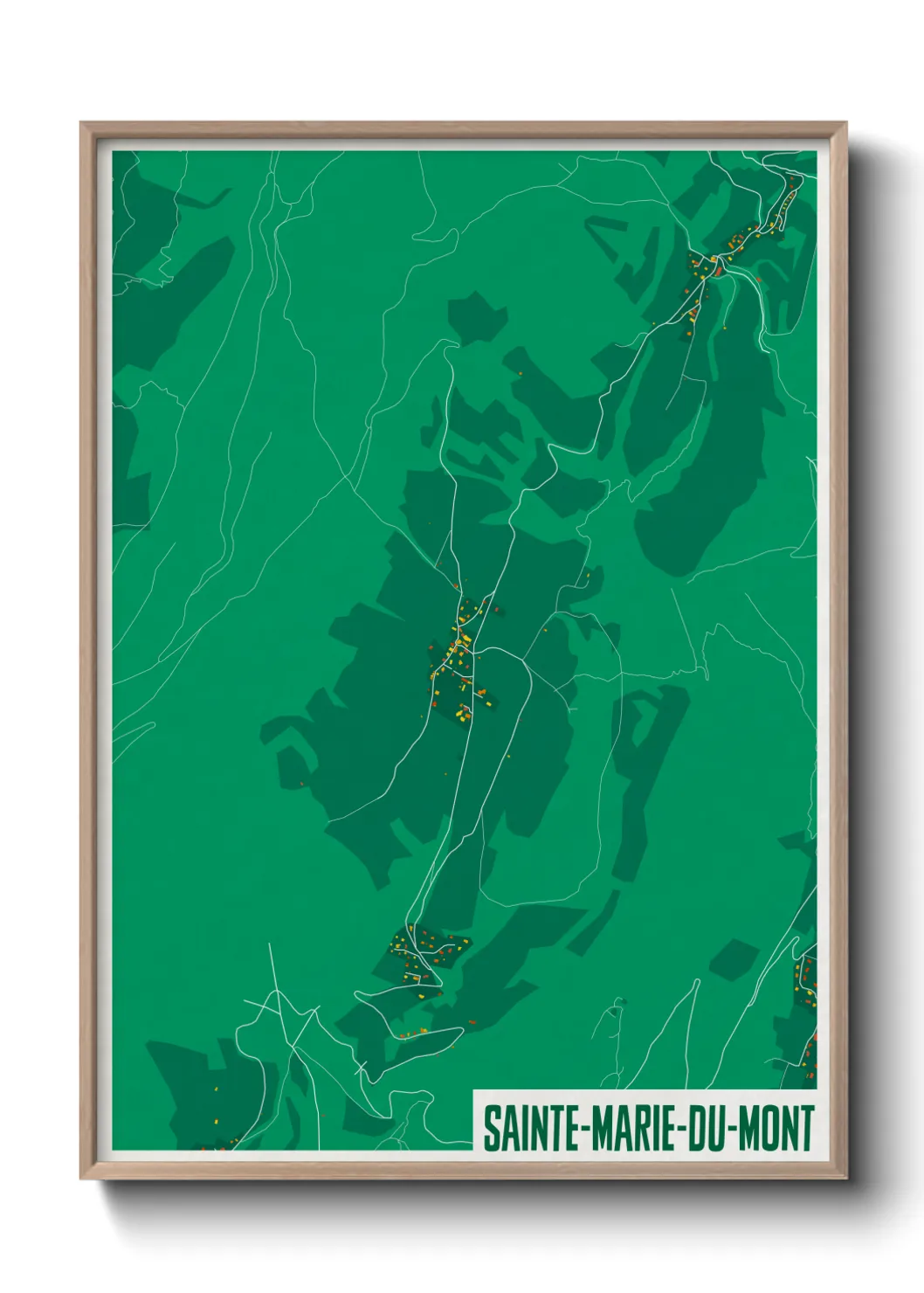 Un poster carteSainte-Marie-du-Mont