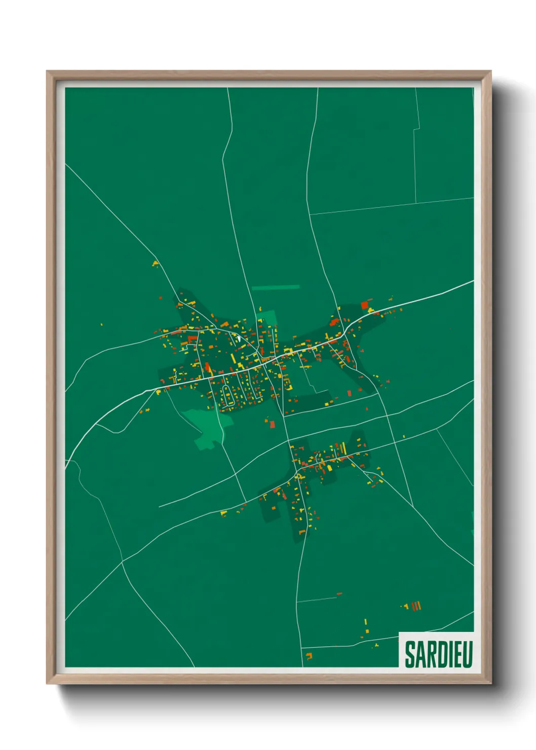 Une affiche de carte sur Sardieu