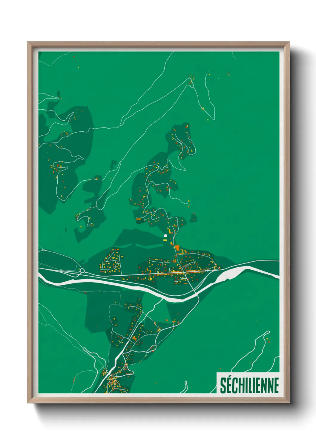 Une affiche de carte sur Séchilienne