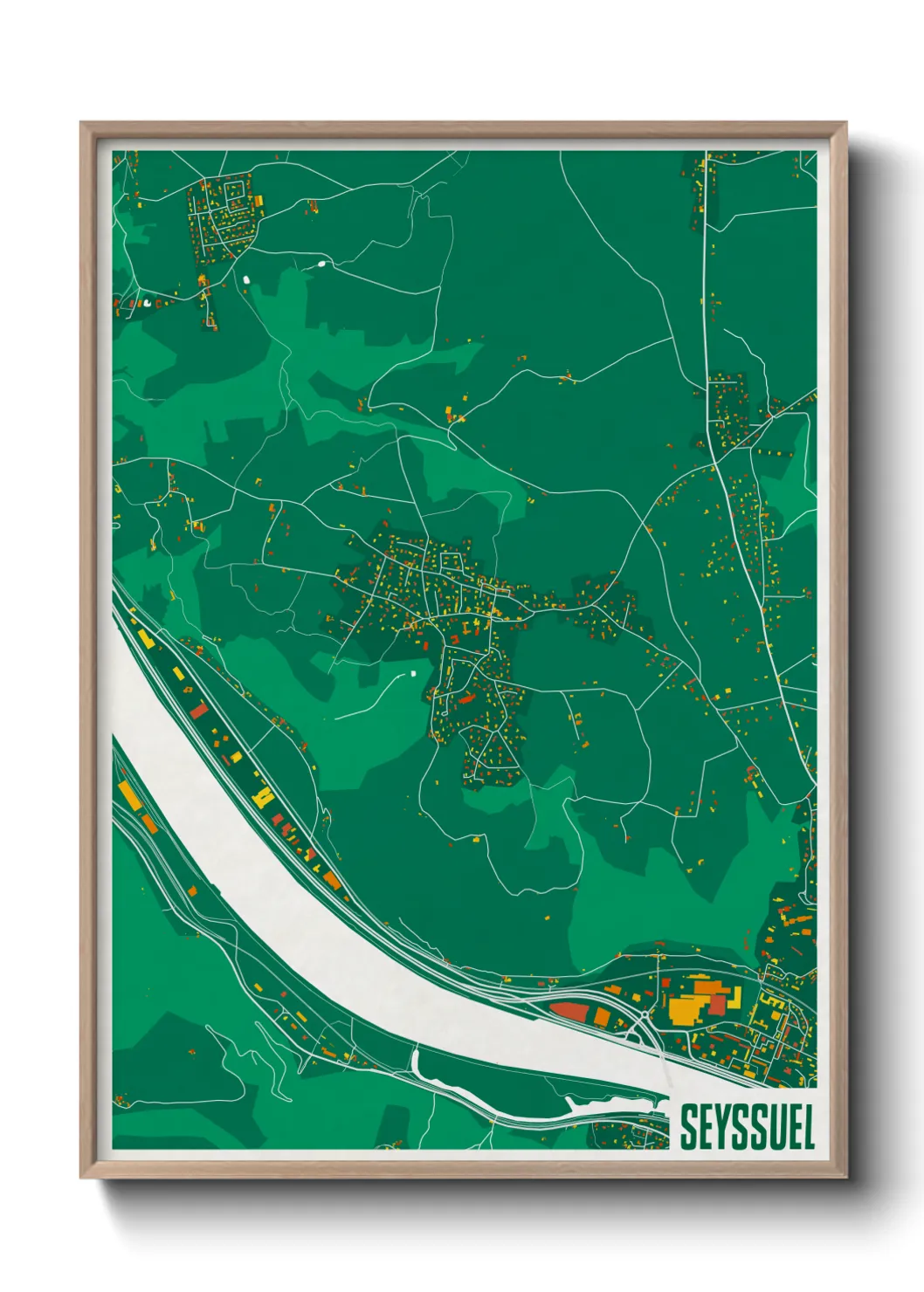 Une affiche de carte sur Seyssuel