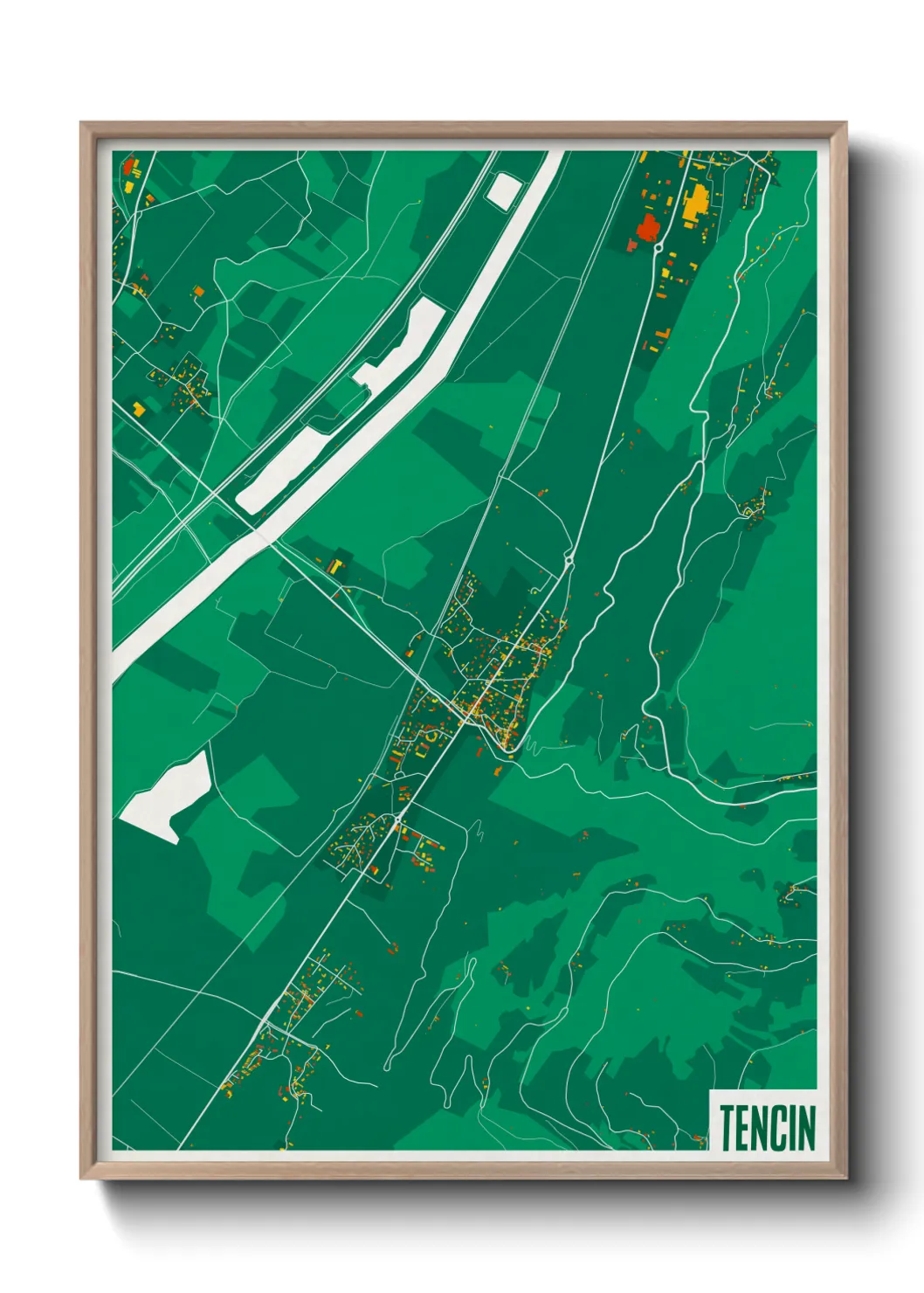 Une affiche de carte sur Tencin