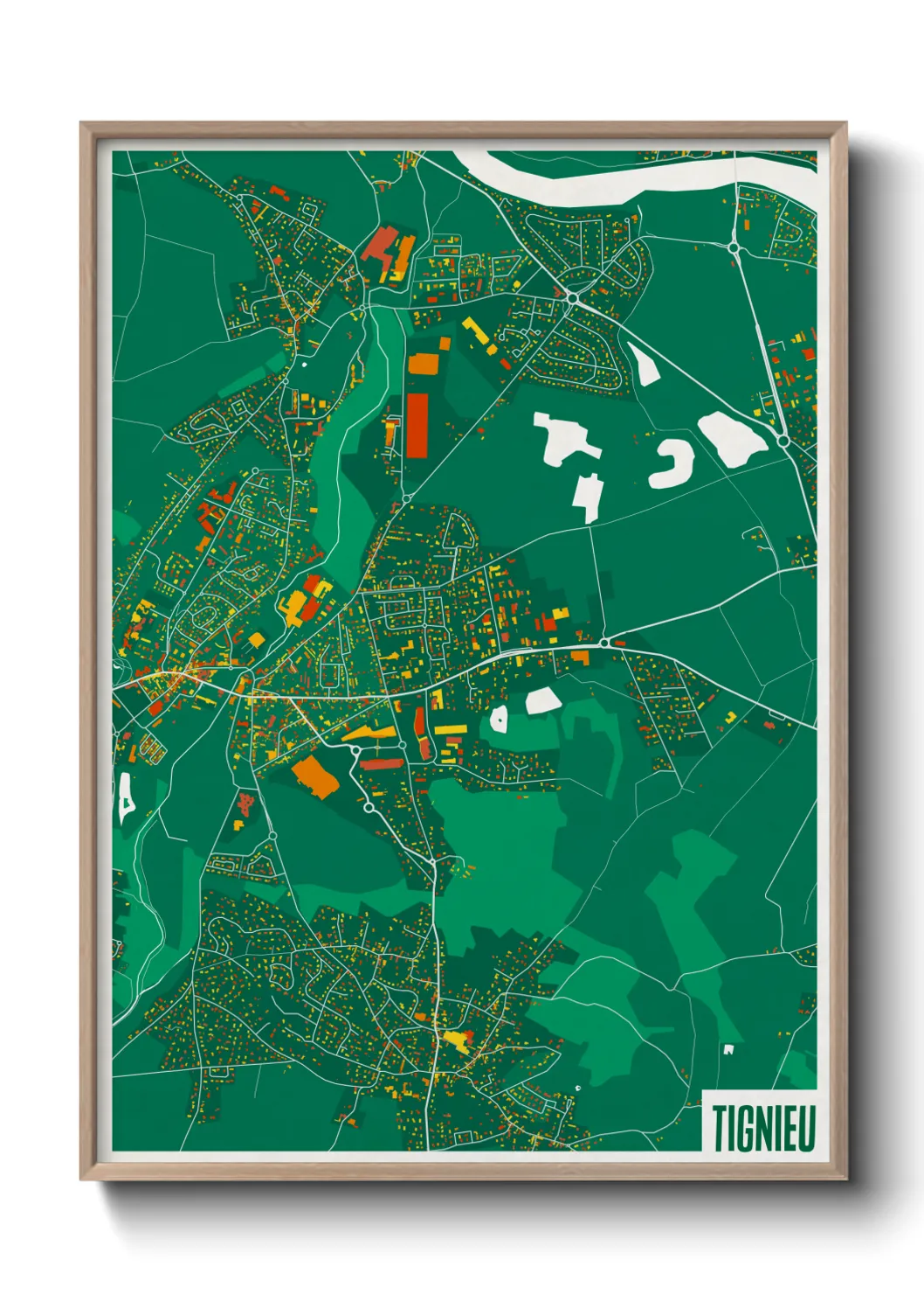 Une affiche de carte sur Tignieu