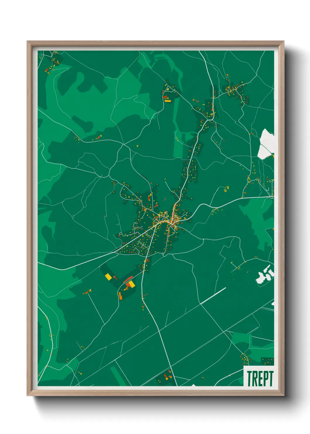 Une affiche de carte sur Trept