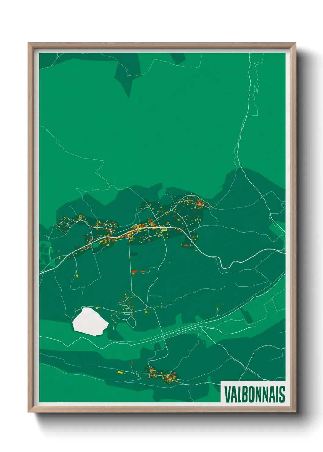 Une affiche de carte sur Valbonnais