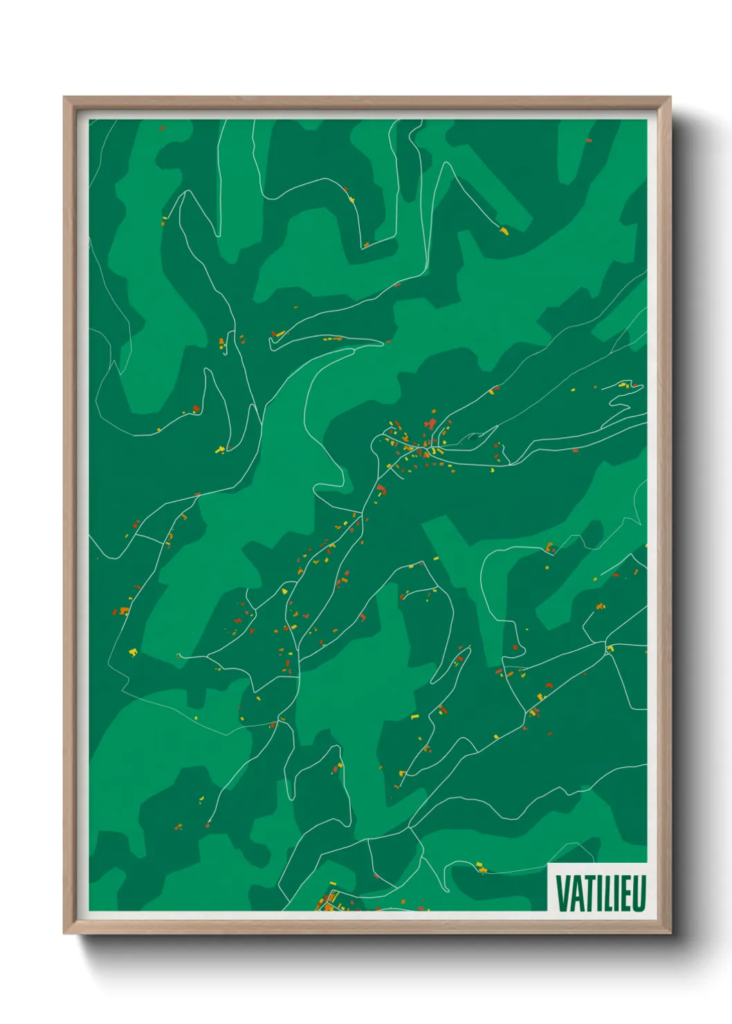 Une affiche de carte sur Vatilieu