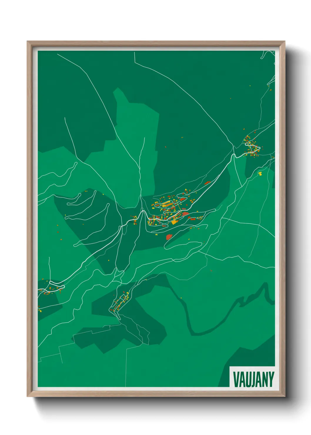 Une affiche de carte sur Vaujany