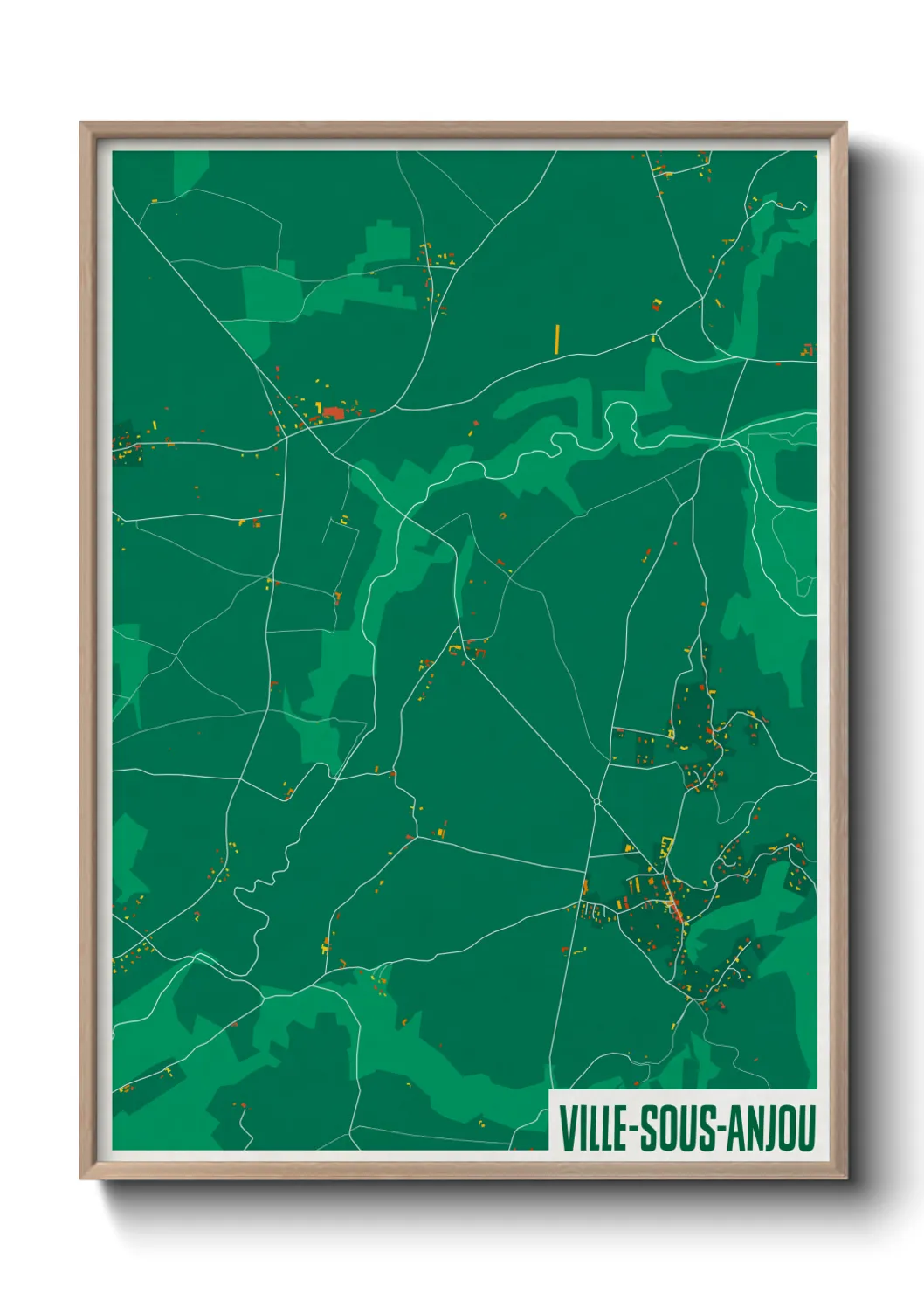 Un poster carteVille-sous-Anjou