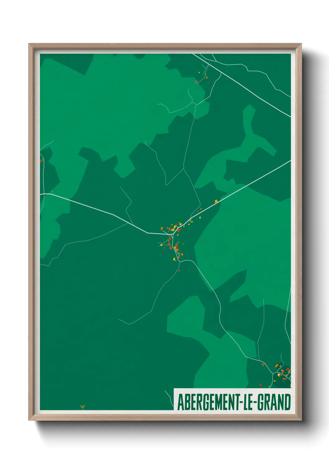 Une affiche de carte sur Abergement-le-Grand