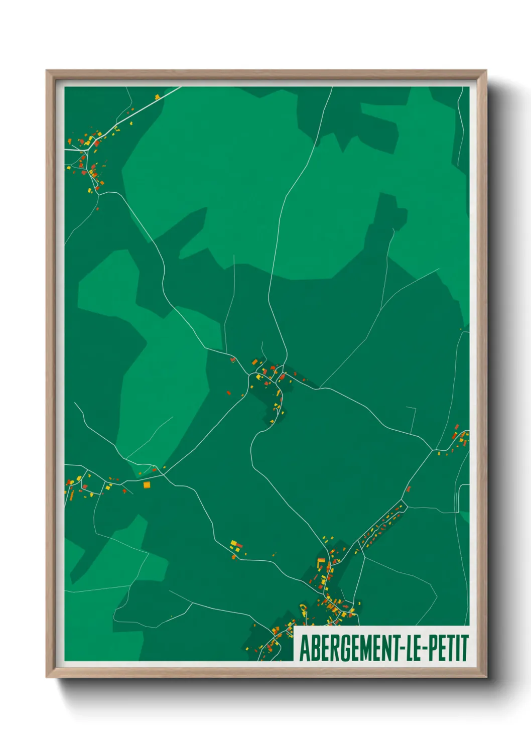 Une affiche de carte sur Abergement-le-Petit