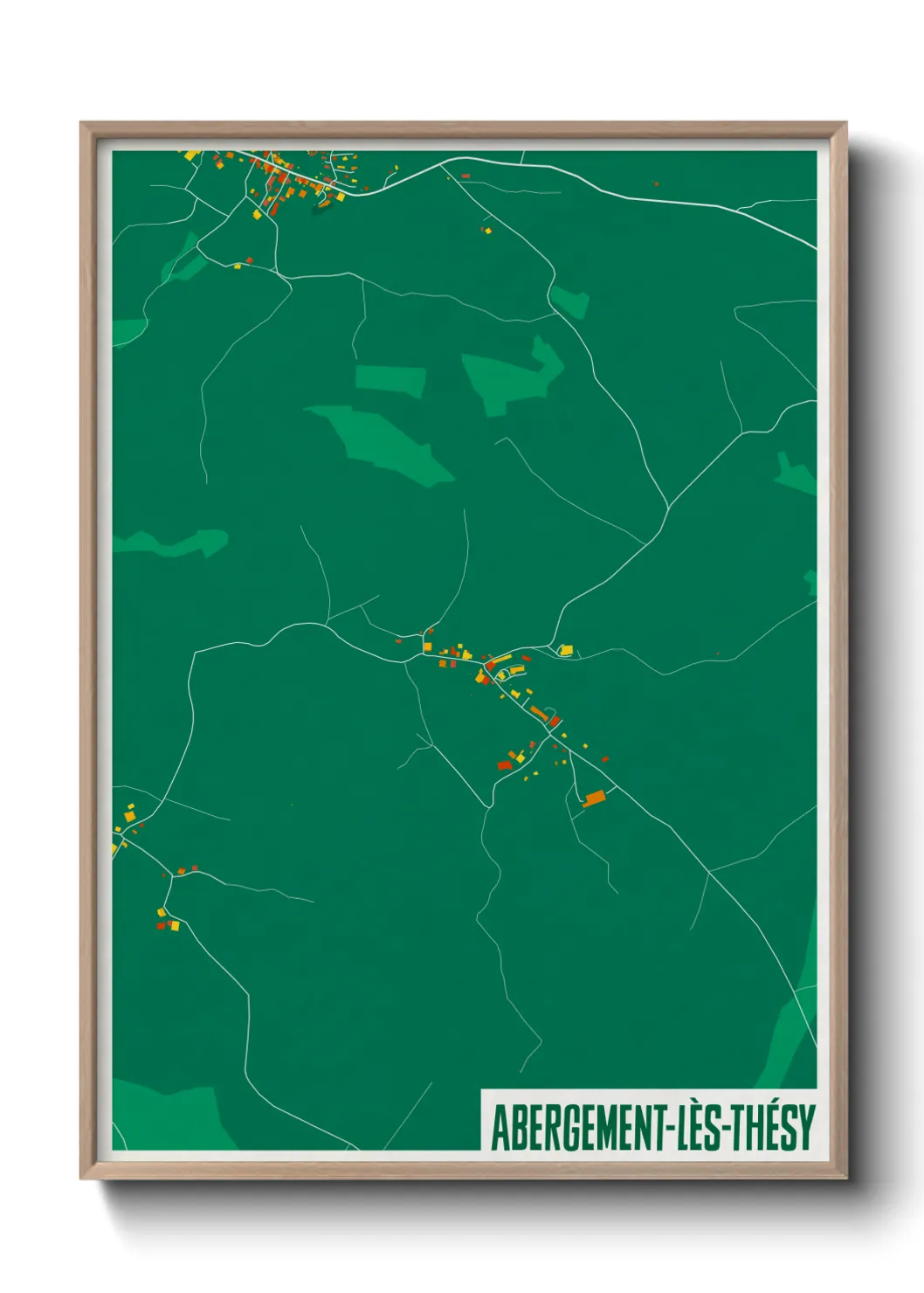 Une affiche de carte sur Abergement-lès-Thésy
