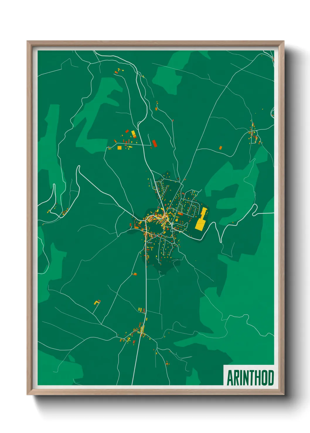 Une affiche de carte sur Arinthod