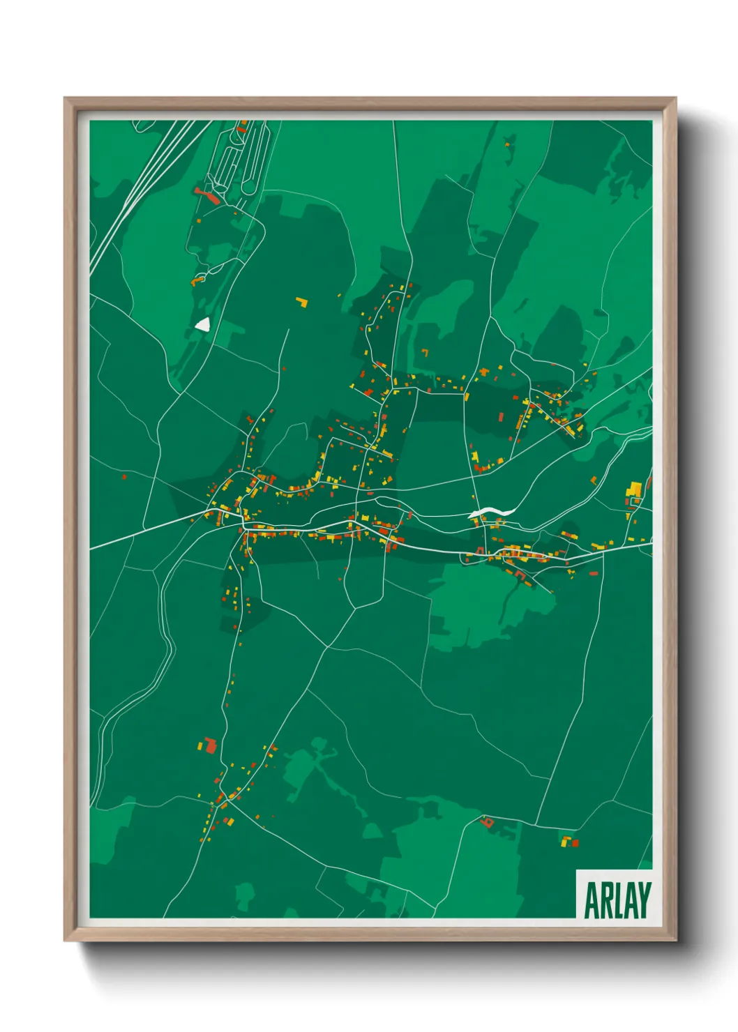 Une affiche de carte sur Arlay