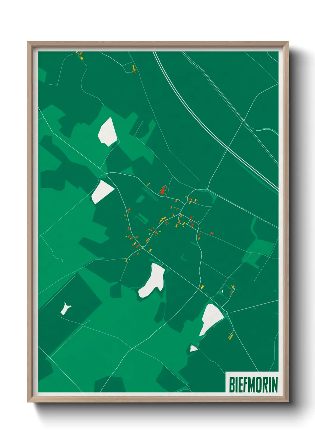 Une affiche de carte sur Biefmorin