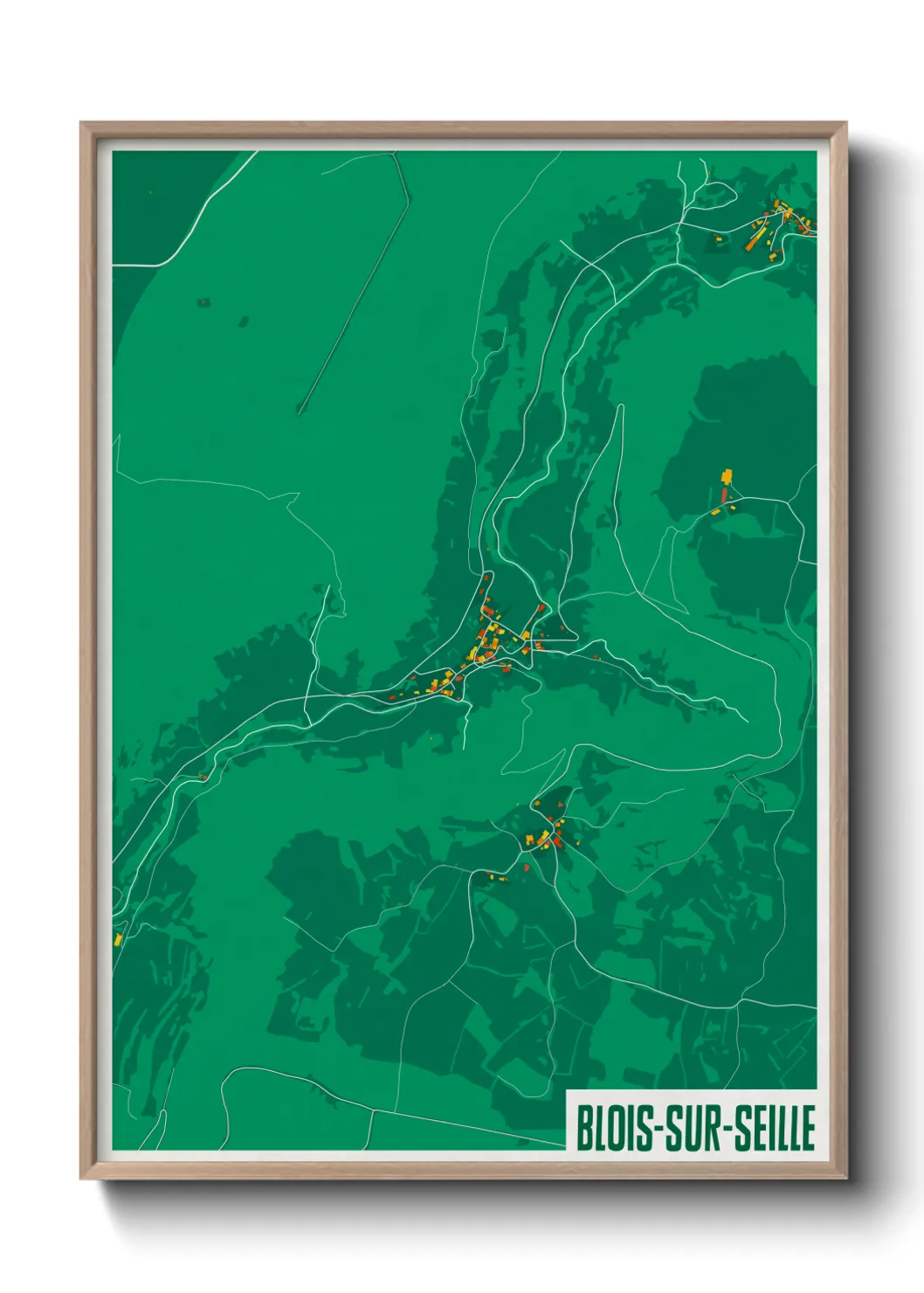 Un poster carteBlois-sur-Seille