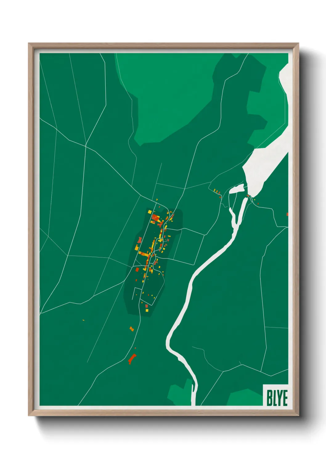 Une affiche de carte sur Blye