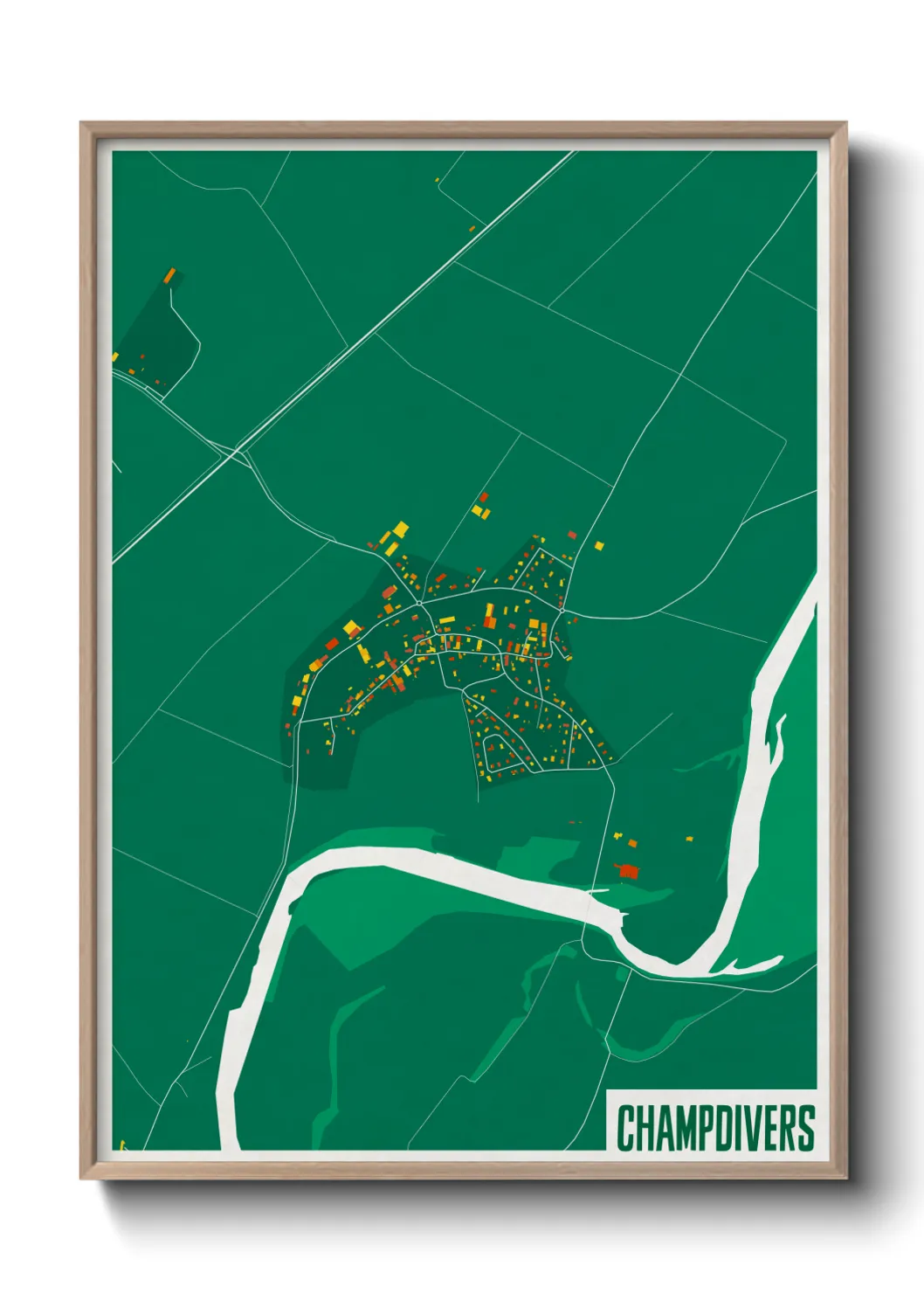 Une affiche de carte sur Champdivers