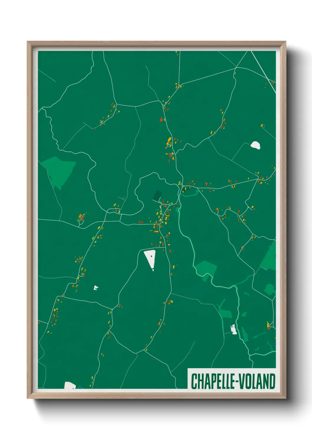Une affiche de carte sur Chapelle-Voland