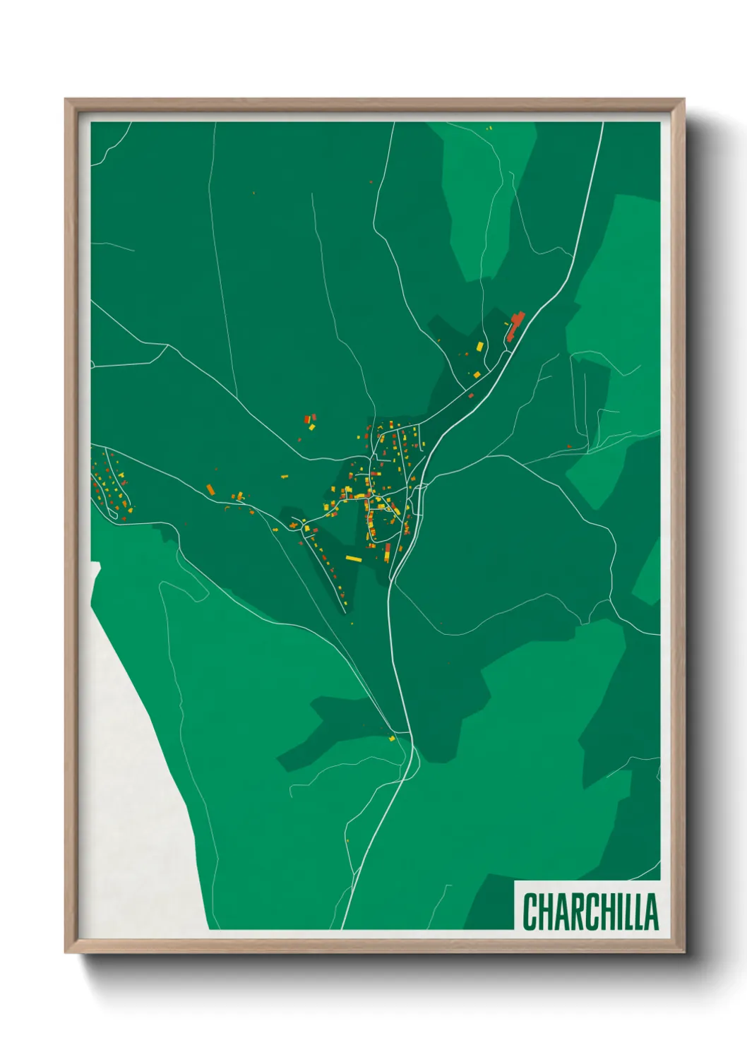 Une affiche de carte sur Charchilla