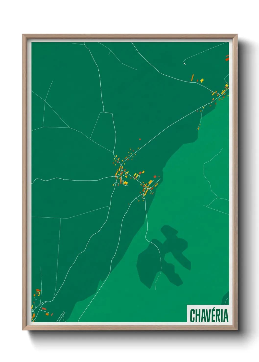 Une affiche de carte sur Chavéria