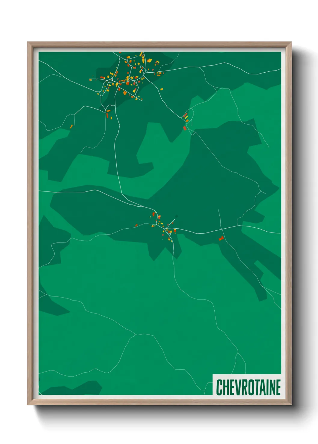 Une affiche de carte sur Chevrotaine