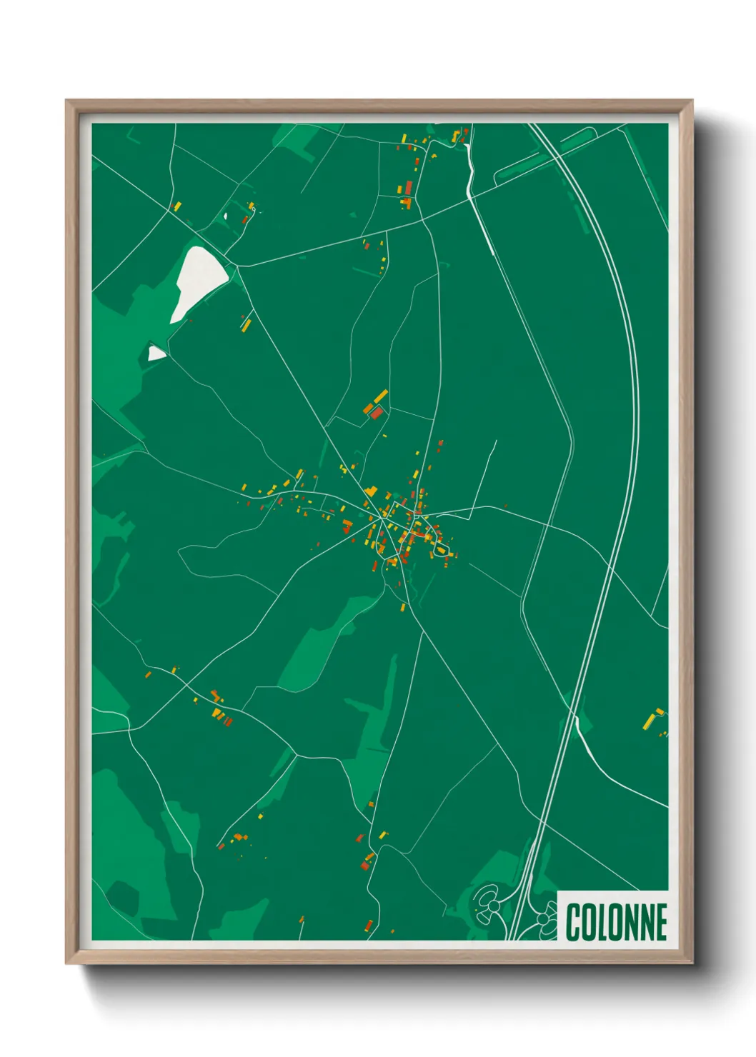 Une affiche de carte sur Colonne