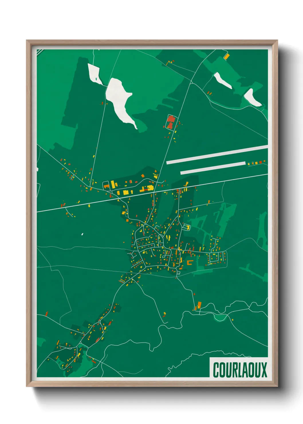 Une affiche de carte sur Courlaoux
