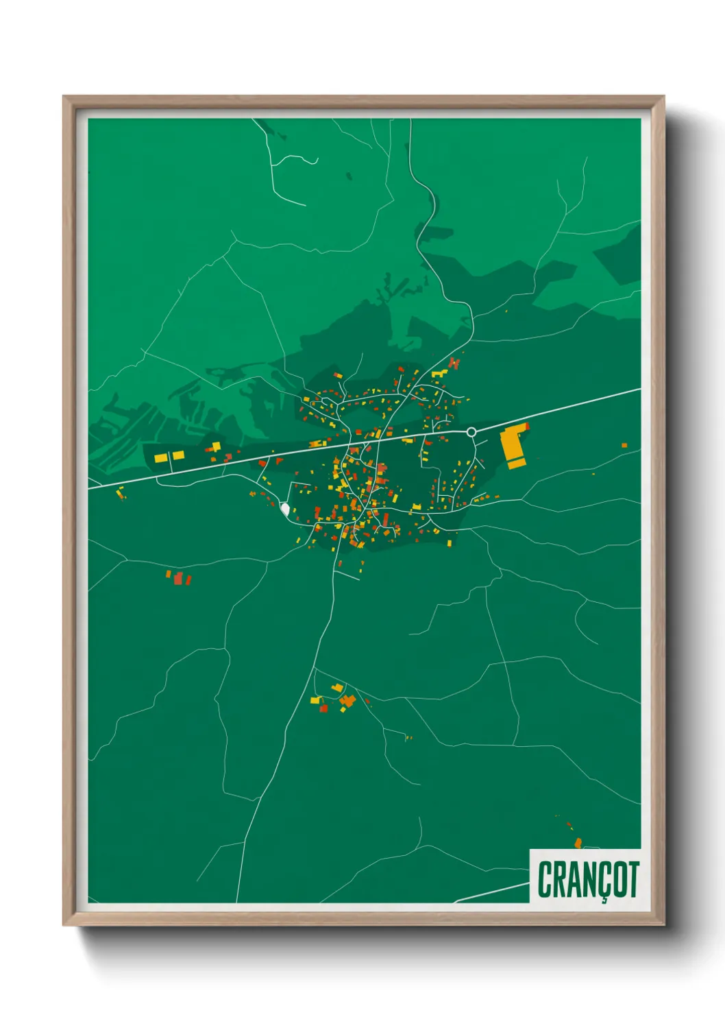 Une affiche de carte sur Crançot