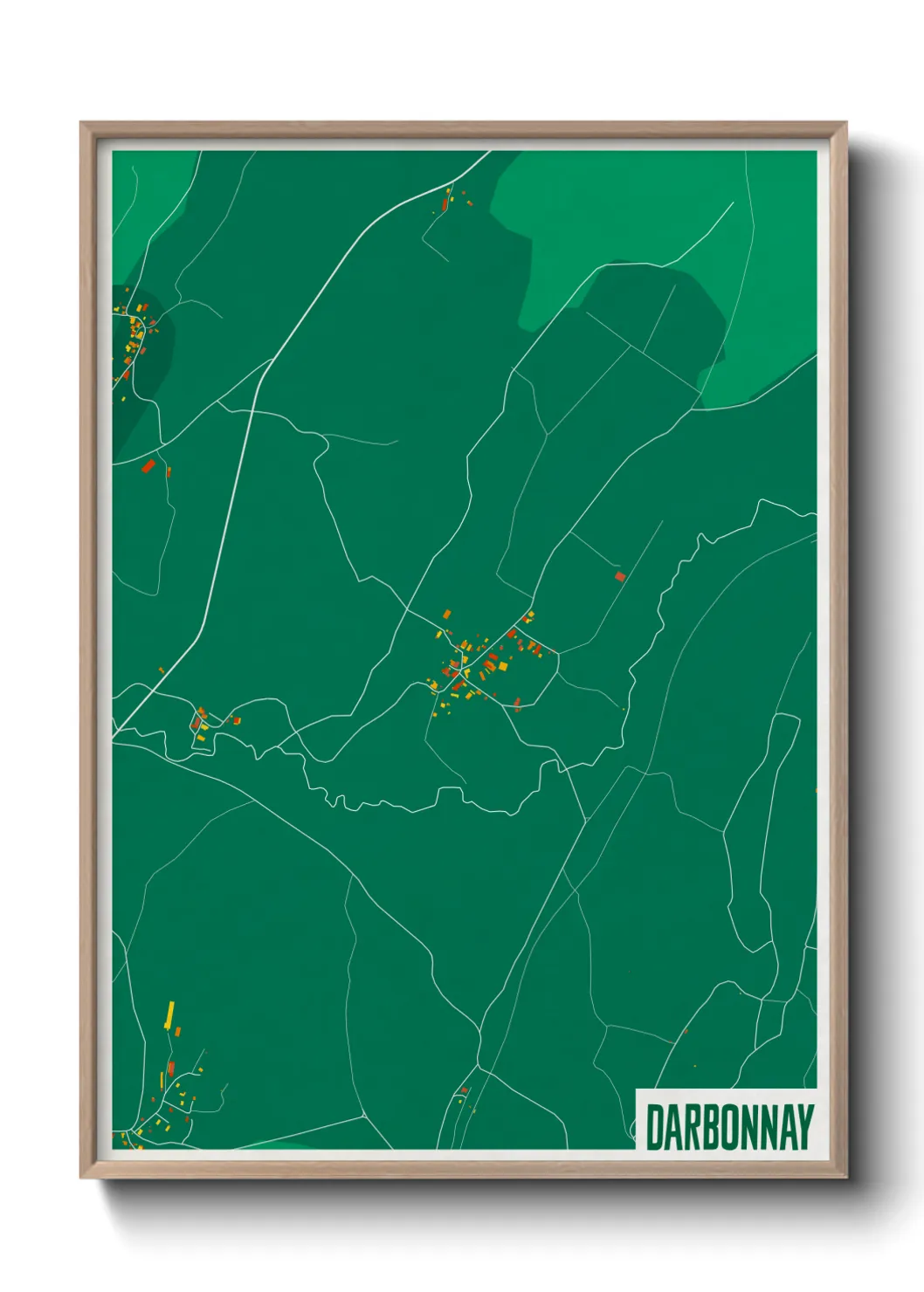 Une affiche de carte sur Darbonnay