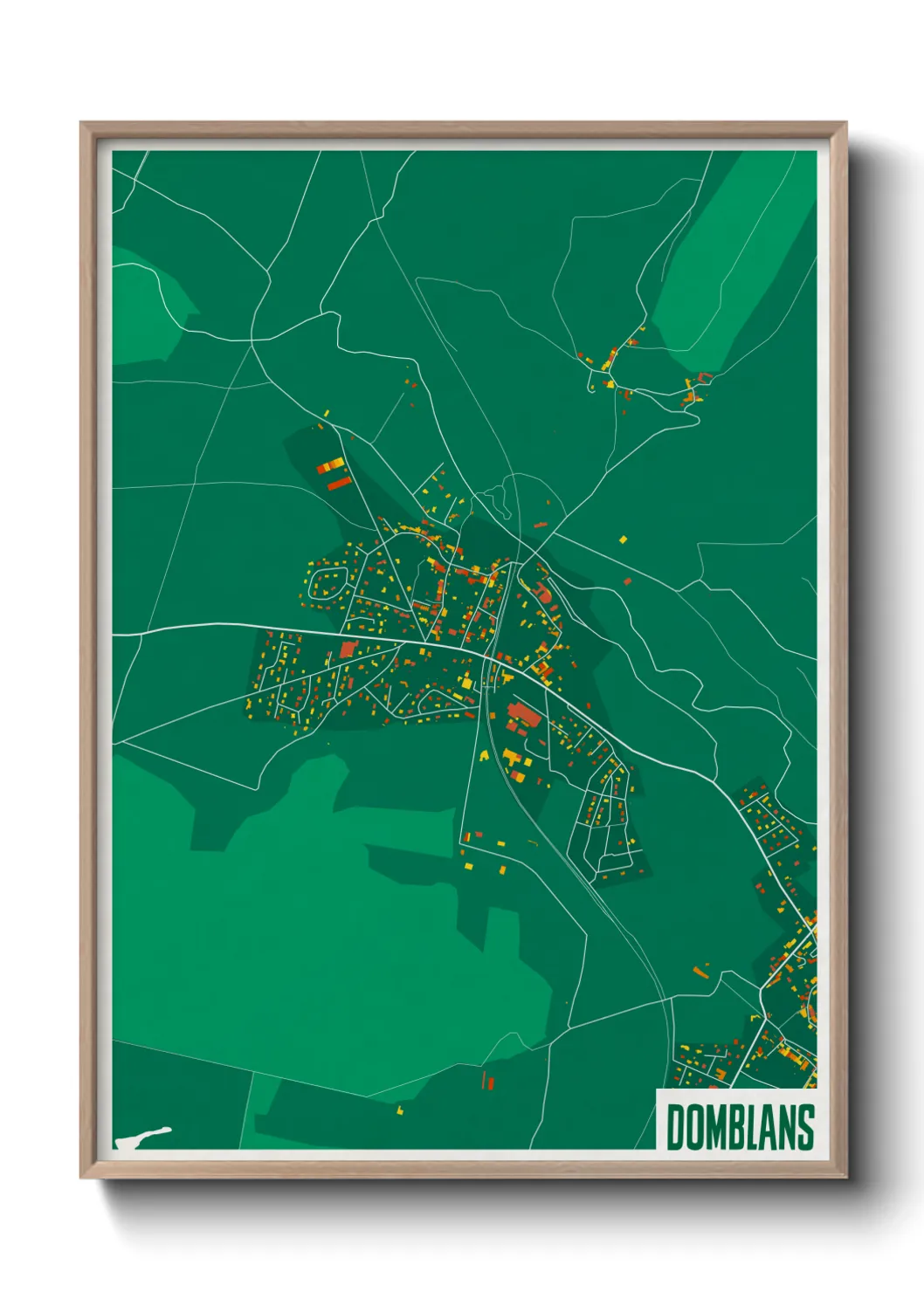 Une affiche de carte sur Domblans