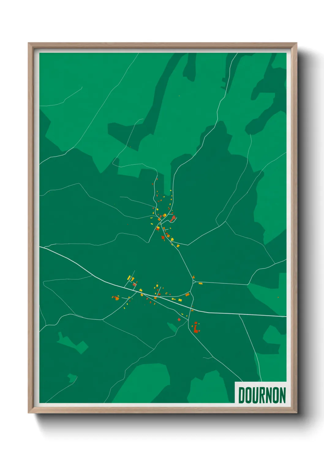 Une affiche de carte sur Dournon