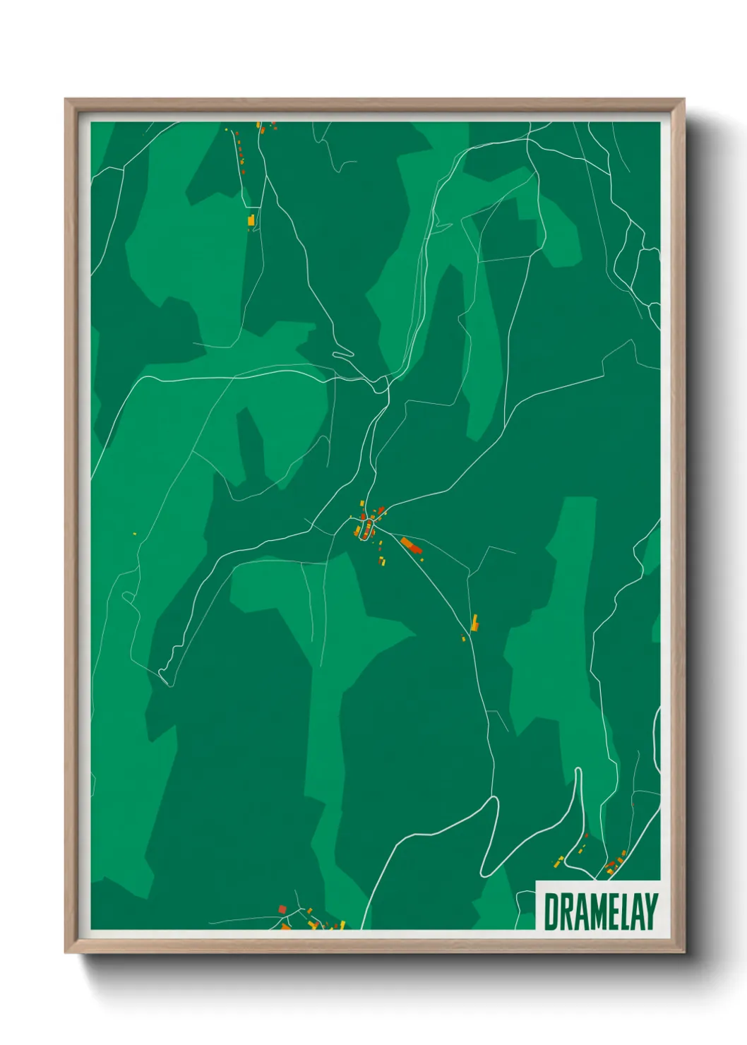 Une affiche de carte sur Dramelay