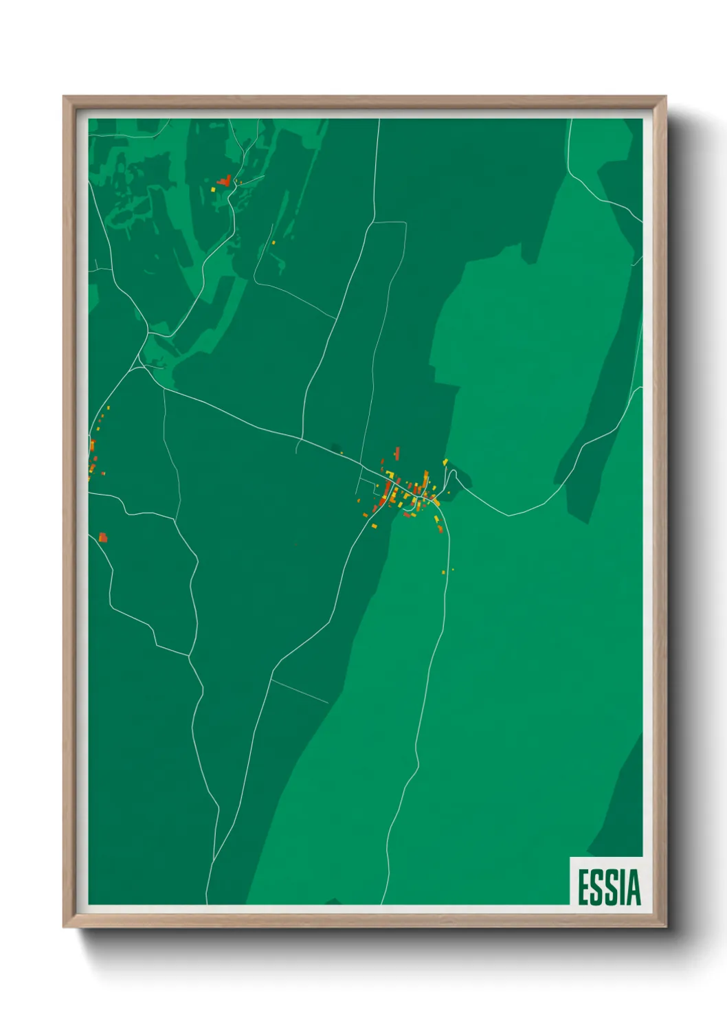 Une affiche de carte sur Essia