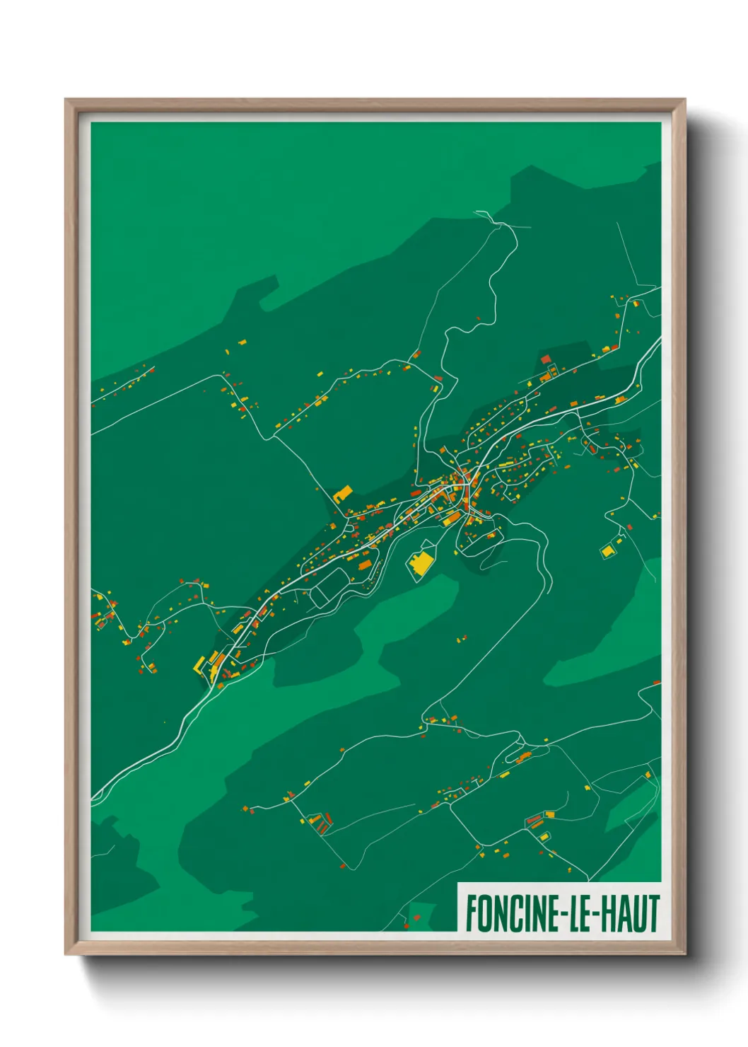 Une affiche de carte sur Foncine-le-Haut